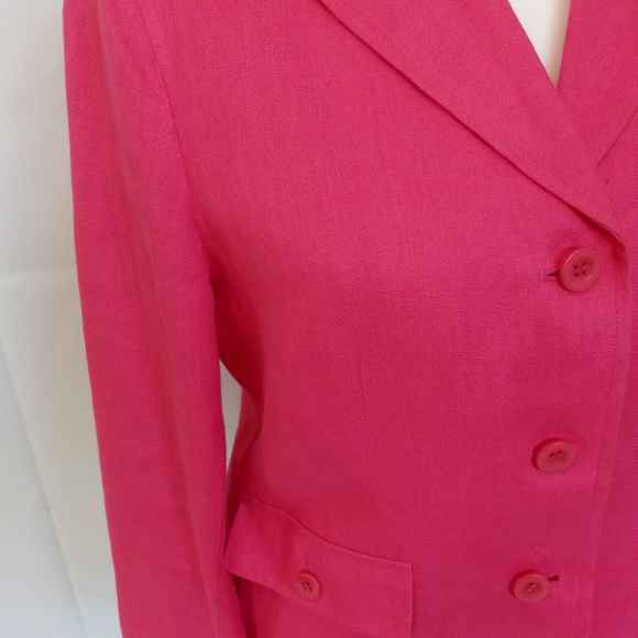 Talbots Pink Linen Jacket/Blazer - Picture 4 of 4
